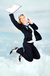 Joyful stewardess