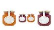 Apricot and strawberry jam jars Apricot and strawberry jam jars