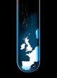 UK map in test tube