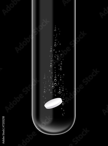 Illustration: Tablet in test tube Tablet in test tube