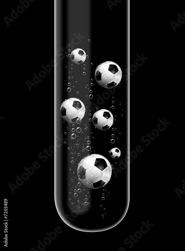 Illustration: Footballs in test tube Footballs in test tube