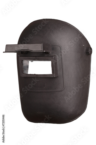 Photo: Welding mask isolated on white background Welding mask isolated on white background