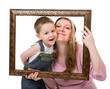 Mother and son portrait