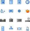 colourful household goods icons colourful household goods icons