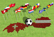 Fußball EM 2008 mit Nationalflaggen