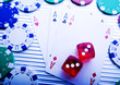 Playing cards & Chips in Casino