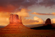 Dramatic view of rock formations in the Navajo Park of Monument