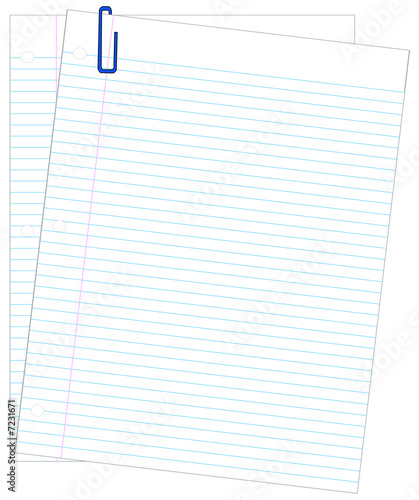 Clip Art Lined Paper. two sheets of lined paper with