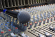 microphone on the mixing desk