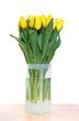 Bouquet of yellow tulips in vase Bouquet of yellow tulips in vase