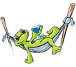 Gecko on Hammock with Drink