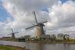 Dutch windmills and canal