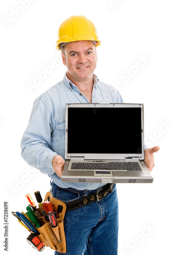 Construction Worker Friendly & Laptop