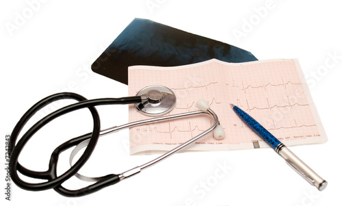 Photo: Medical Records & Stethoscope Medical Records & Stethoscope