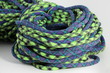 purple and green climbing rope
