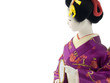 Traditional Japanese Doll with isolated white background