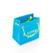 blue gift packet isolated on white