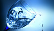  Splashing water in glass