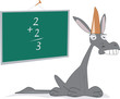 Mal estudiante con bonete de burro Mal estudiante con bonete de burro