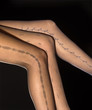 Three sexy legs with stockings