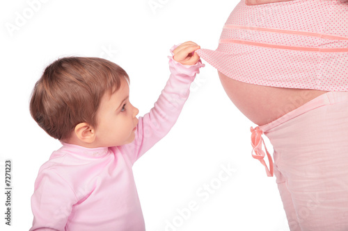 Photo: Little girl and pregnant look in Little girl and pregnant look in