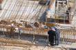 Workers on a building site - construction site