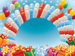 Balloons and presents Balloons and presents