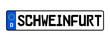 kennzeichen schweinfurt