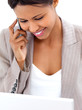 Businesswoman talking on cellphone