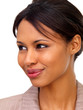 Beautiful young business woman looking to the side