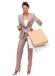 Portrait of a young lady shopping