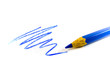 drawn blue zigzag