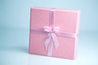 pink box gift with a pink ribbon