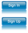 Blue Web 2.0 Sign in / Sign up Buttons