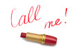 Lipstick and words Call Me