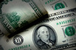 Close-up of a $100 banknotes