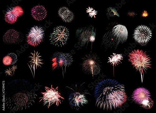 Photo: Fireworks Extravaganza on black Fireworks Extravaganza on black