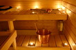 Interior of a Finnish sauna Interior of a Finnish sauna