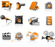 Multimedia icons set - photo and video