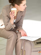 Business woman reading document