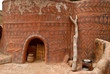 Wall with african tribal painting