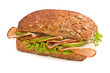 Turkey breast sandwich on rustic multi grain bun Turkey breast sandwich on rustic multi grain bun