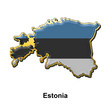 Estonia metal pin badge