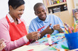 Elementary school art class