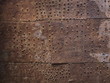 Old metal plate door