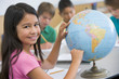 Elementary school geography class