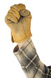 Closed fist. Workers fight.