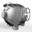 Steel piggy bank