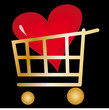 Shopping Trolley with Love Heart