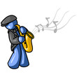 Blue Man Saxophone
